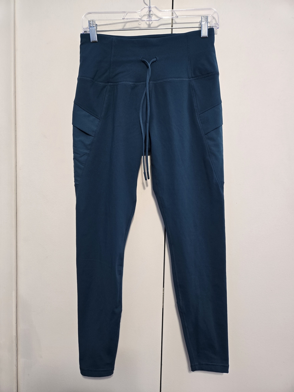 NWT Spyder Active Leggings Medium Blue High Rise Pocket Yoga Pants